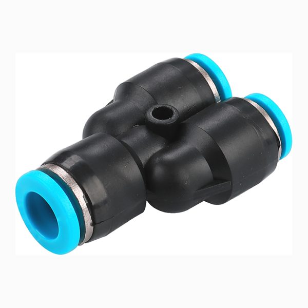 Blue-Black plastic fitting