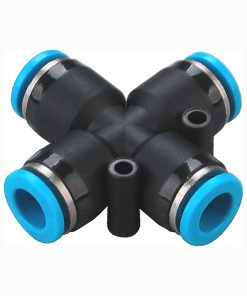 Blue-Black plastic fitting